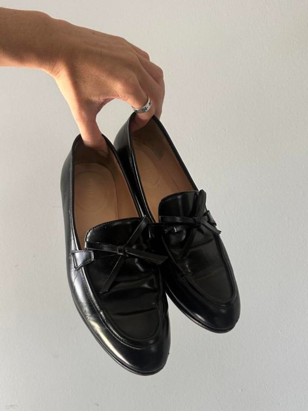 J Crew Black Loafers